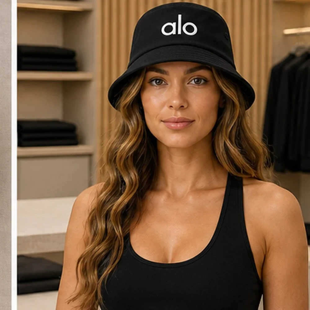 ALO Yoga Black Casual Bucket Hat Activewear